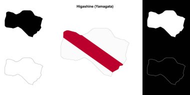 Higashine (Yamagata) ana hat haritası seti