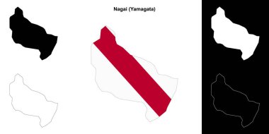 Nagai (Yamagata) ana hat haritası seti