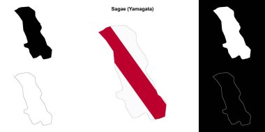 Sagae (Yamagata) ana hat haritası seti
