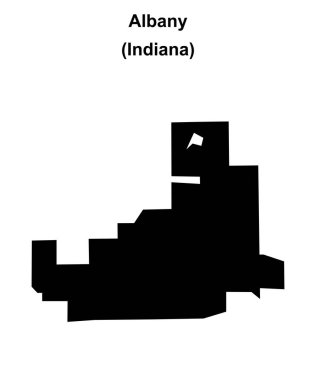 Albany (Indiana) boş ana hat haritası