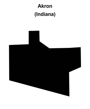 Akron (Indiana) boş ana hat haritası