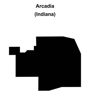 Arcadia (Indiana) boş ana hat haritası