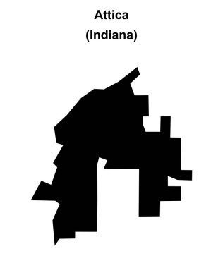 Attica (Indiana) boş ana hat haritası
