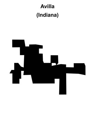 Avilla (Indiana) boş ana hat haritası