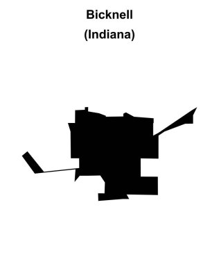 Bicknell (Indiana) boş ana hat haritası