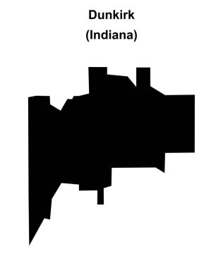 Dunkirk (Indiana) boş ana hat haritası