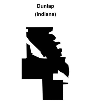 Dunlap (Indiana) boş ana hat haritası