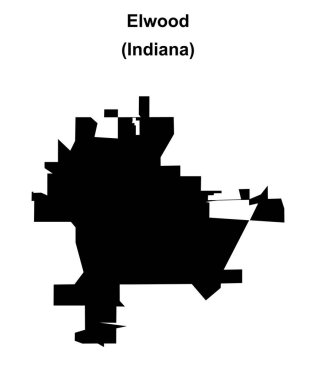 Elwood (Indiana) boş ana hat haritası