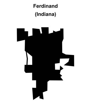 Ferdinand (Indiana) boş ana hat haritası