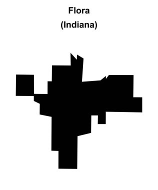 Flora (Indiana) boş ana hat haritası