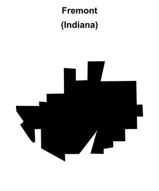 Fremont (Indiana) boş ana hat haritası