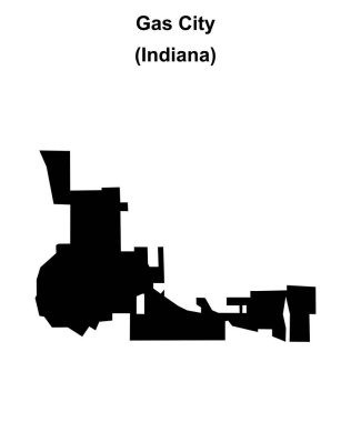 Gaz Şehri (Indiana) boş ana hat haritası