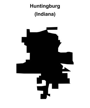 Huntingburg (Indiana) boş ana hat haritası