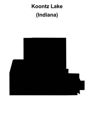 Koontz Gölü (Indiana) boş ana hat haritası