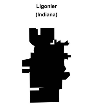 Ligonier (Indiana) boş ana hat haritası