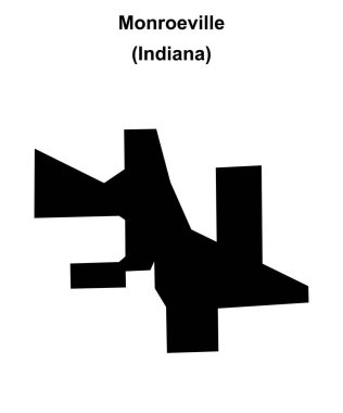 Monroeville (Indiana) boş ana hat haritası