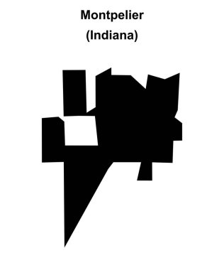 Montpelier (Indiana) boş ana hat haritası