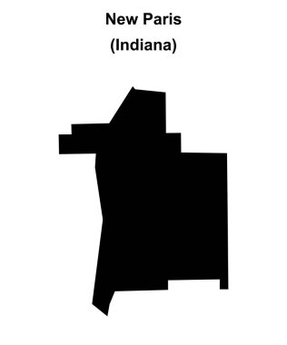 Yeni Paris (Indiana) boş ana hat haritası
