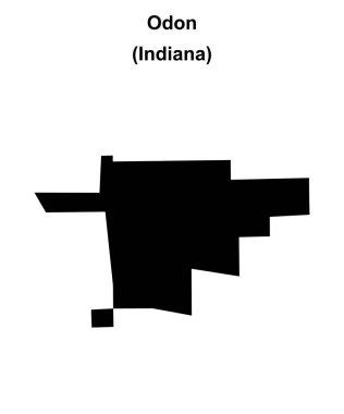 Odon (Indiana) boş ana hat haritası