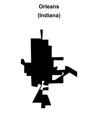 Orleans (Indiana) boş ana hat haritası