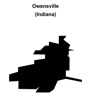 Owensville (Indiana) boş ana hat haritası