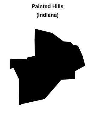 Boyalı Tepeler (Indiana) boş ana hat haritası