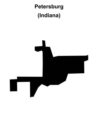 Petersburg (Indiana) boş ana hat haritası