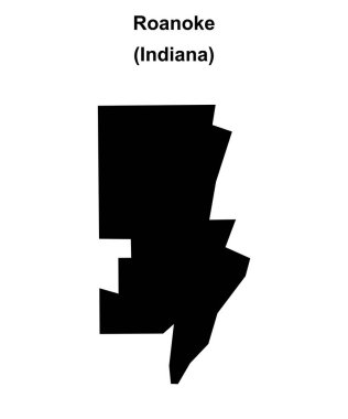 Roanoke (Indiana) boş ana hat haritası