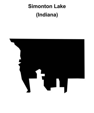 Simonton Gölü (Indiana) boş ana hat haritası