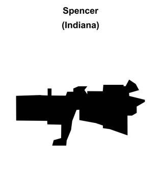 Spencer (Indiana) boş ana hat haritası