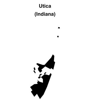 Utica (Indiana) boş ana hat haritası