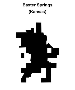 Baxter Springs (Kansas) boş ana hat haritası