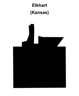 Elkhart (Kansas) boş ana hat haritası