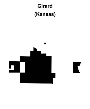 Girard (Kansas) boş ana hat haritası