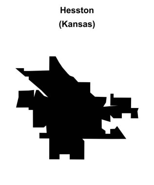 Hesston (Kansas) boş ana hat haritası