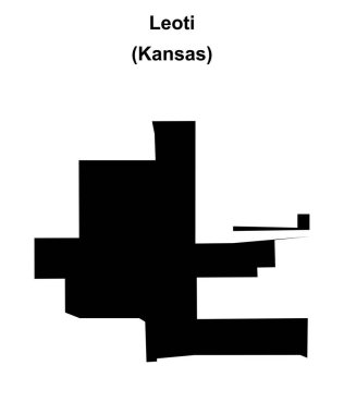 Leoti (Kansas) boş ana hat haritası