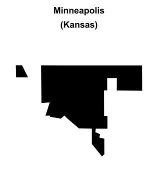 Minneapolis (Kansas) boş ana hat haritası