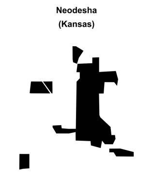 Neodesha (Kansas) boş ana hat haritası