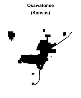 Osawatomie (Kansas) boş ana hat haritası