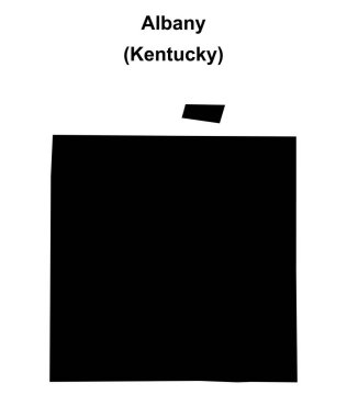 Albany (Kentucky) boş ana hat haritası