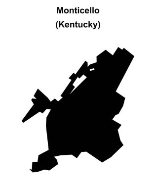 Monticello (Kentucky) boş ana hat haritası