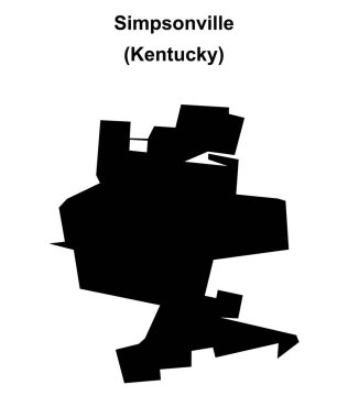 Simpsonville (Kentucky) boş ana hat haritası
