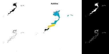 Acklins boş ana hat haritası seti