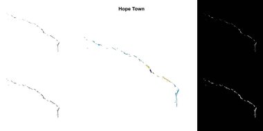Hope Town boş dış hat haritası seti