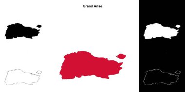 Grand Anse bölümü boş ana hat haritası seti