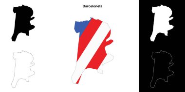 Barceloneta belediyesi boş ana hat haritası seti