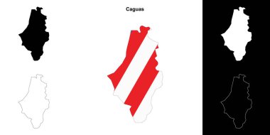 Caguas belediyesi boş ana hat haritası seti