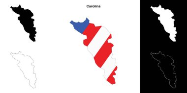 Carolina belediyesi boş dış hat haritası seti