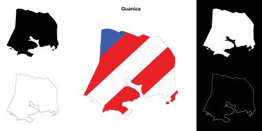 Guanica belediyesi boş ana hat haritası seti