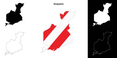 Guayama belediyesi boş ana hat haritası seti